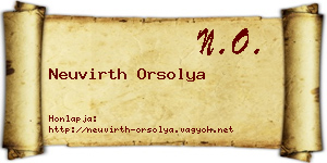 Neuvirth Orsolya névjegykártya
